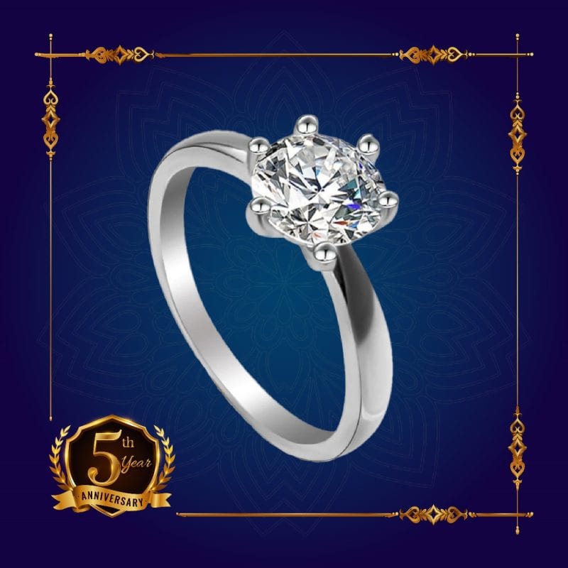 Diamond Cut One Stone Finger-R2