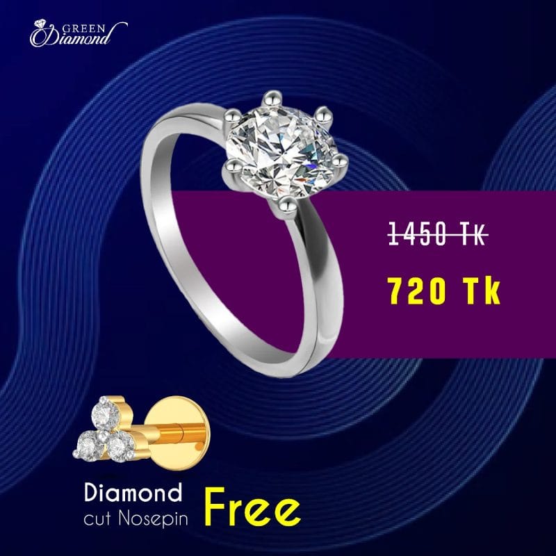 3 Stone Nose Pin & Finger Ring Free