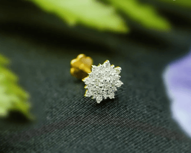 Ladies diamond Cut  nosepin